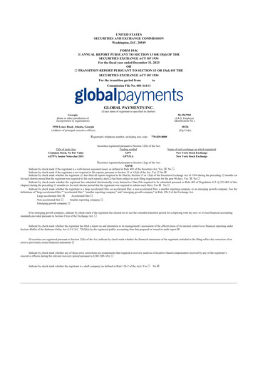 Thumbnail Global Payments 10-K Annual Report 2023