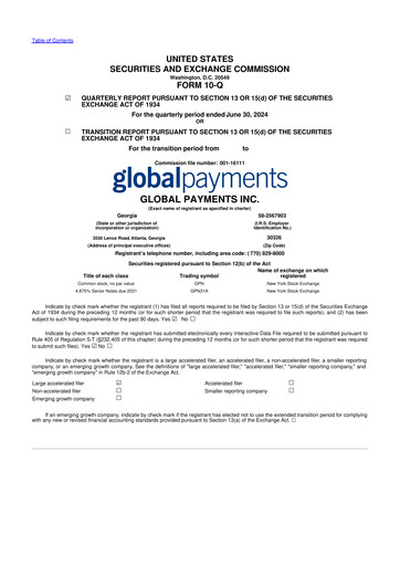 Thumbnail Global Payments 10-Q Quarterly Report FY2024 