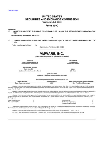 Miniature Vmware 10-Q Rapport trimestriel 2024 