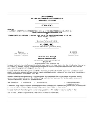 Thumbnail nLIGHT 10-Q Quarterly Report FY2018 