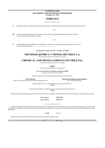 Thumbnail Sociedad Química y Minera 20-F Annual Report 