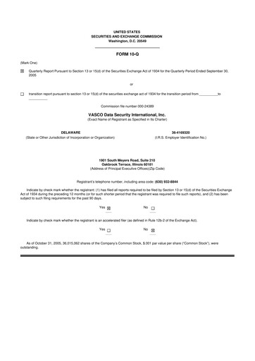 Vorschaubild OneSpan 10-Q Quartalsbericht  