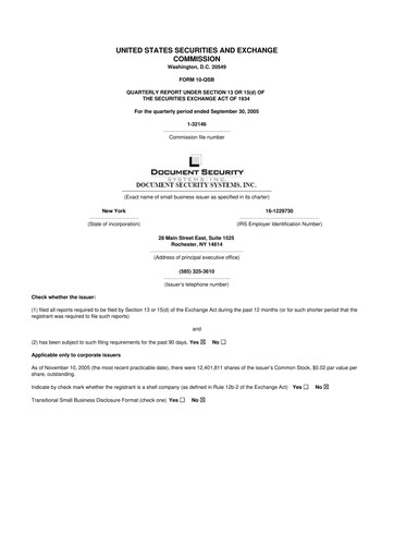 Thumbnail DSS, Inc. (Document Security Systems) 10-Q Quarterly Report FY 