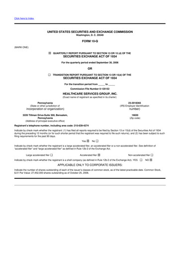 Thumbnail Healthcare Services Group 10-Q Quarterly Report FY 