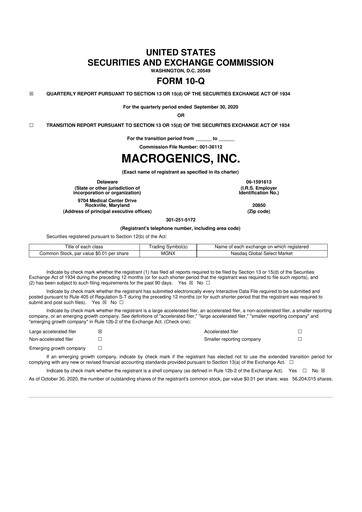 Thumbnail MacroGenics 10-Q Quarterly Report FY2020 