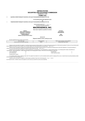 Thumbnail MacroGenics 10-Q Quarterly Report FY2021 