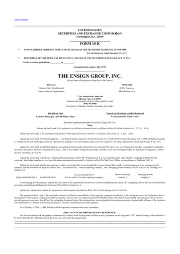 Thumbnail The Ensign Group 10-K Annual Report 2017