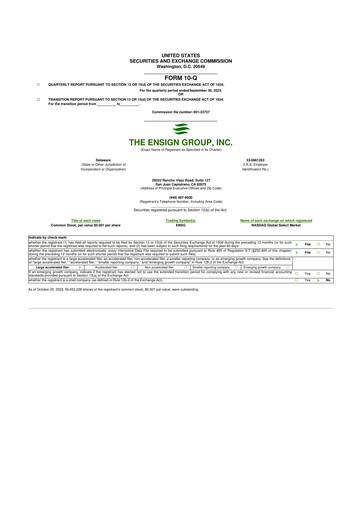 Thumbnail The Ensign Group 10-Q Quarterly Report FY2023 