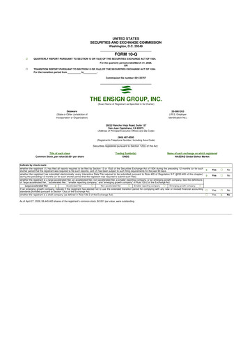 Thumbnail The Ensign Group 10-Q Quarterly Report FY 