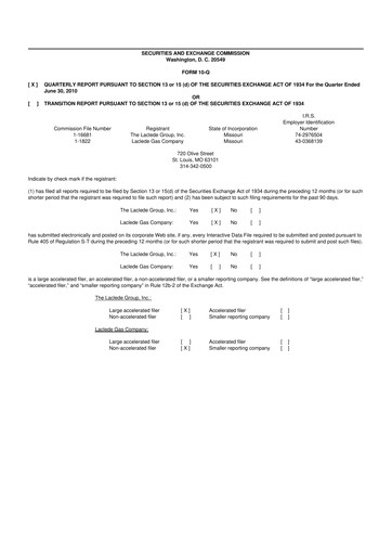 Thumbnail Spire Inc. 10-Q Quarterly Report FY2010 