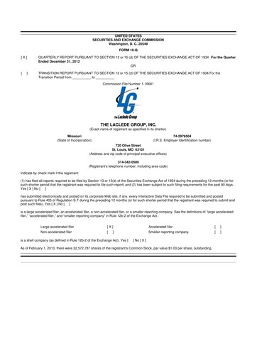 Thumbnail Spire Inc. 10-Q Quarterly Report FY2013 