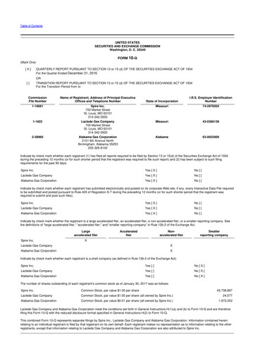 Thumbnail Spire Inc. 10-Q Quarterly Report FY 