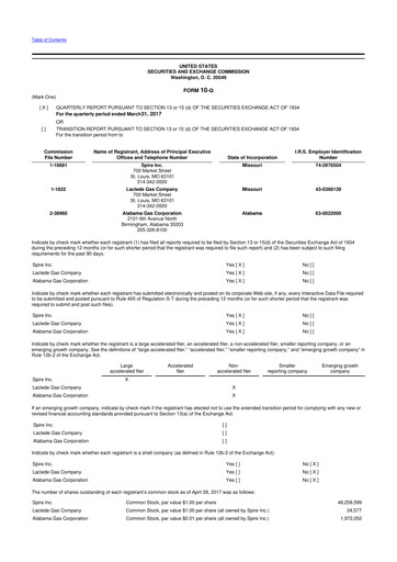 Thumbnail Spire Inc. 10-Q Quarterly Report FY 