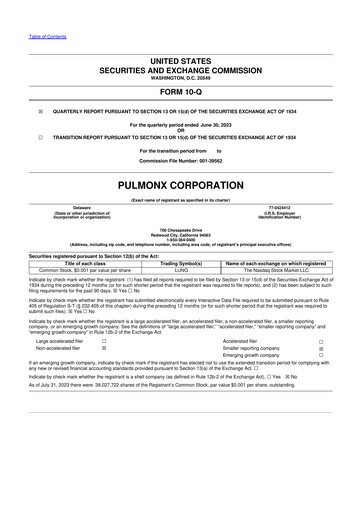 Thumbnail Pulmonx 10-Q Quarterly Report FY2023 