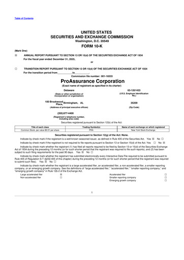 Thumbnail ProAssurance 10-K Annual Report 2025