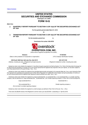 Miniature Bed Bath & Beyond 10-Q Rapport trimestriel 2016 