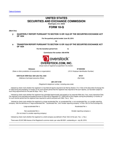 Miniature Bed Bath & Beyond 10-Q Rapport trimestriel 2016 