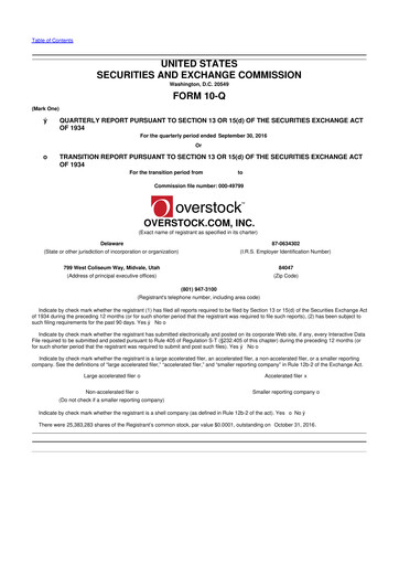 Miniature Bed Bath & Beyond 10-Q Rapport trimestriel 2016 