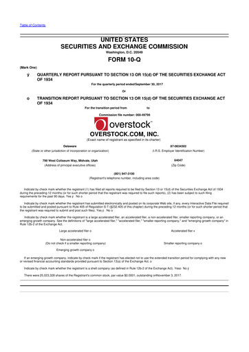 Miniature Bed Bath & Beyond 10-Q Rapport trimestriel 2017 