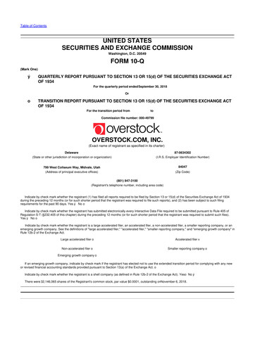 Miniature Bed Bath & Beyond 10-Q Rapport trimestriel 2018 