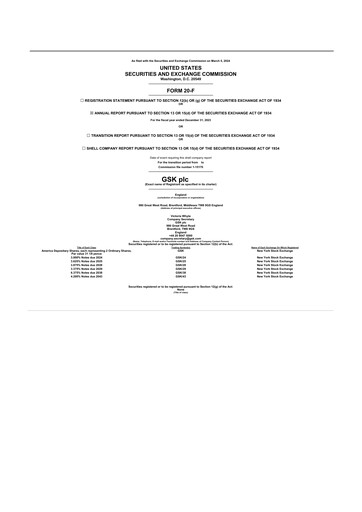 Miniature GSK plc 20-F Rapport annuel 2023