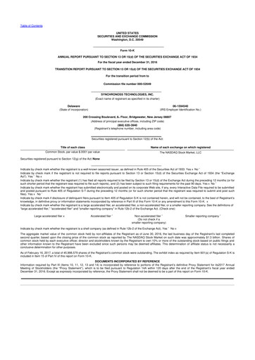 Thumbnail Synchronoss Technologies 10-K Annual Report 2016