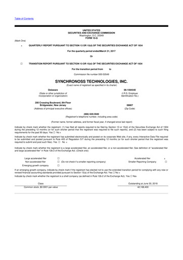 Thumbnail Synchronoss Technologies 10-Q Quarterly Report FY2017 