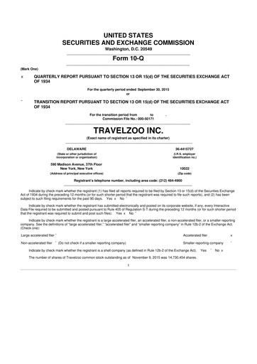 Thumbnail Travelzoo 10-Q Quarterly Report FY2015 
