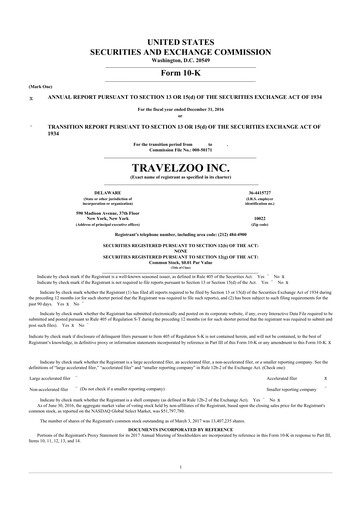 Thumbnail Travelzoo 10-K Annual Report 2016