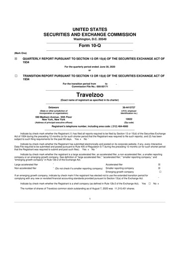 Thumbnail Travelzoo 10-Q Quarterly Report FY2020 