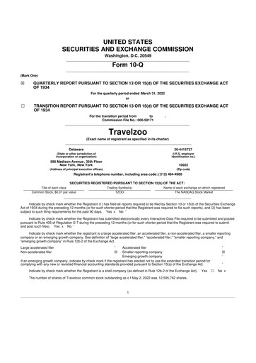 Thumbnail Travelzoo 10-Q Quarterly Report FY2022 