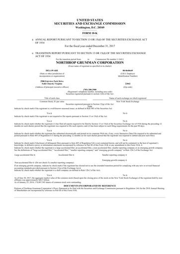 Thumbnail Northrop Grumman 10-K Annual Report 2017