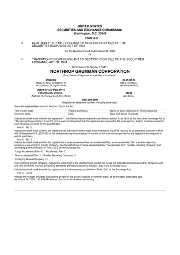 Thumbnail Northrop Grumman 10-Q Quarterly Report FY2023 