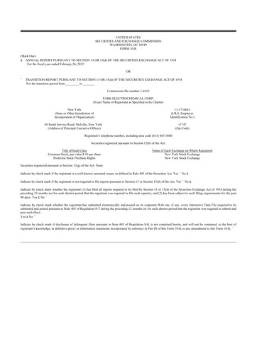 Thumbnail Park Aerospace 10-K Annual Report 2012