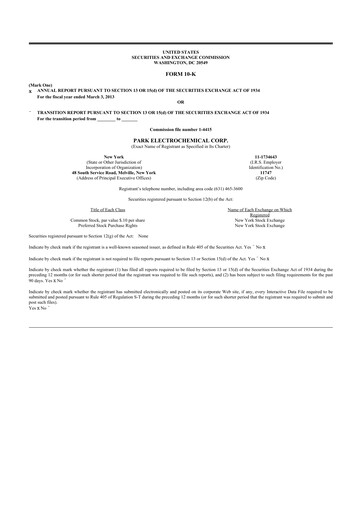 Thumbnail Park Aerospace 10-K Annual Report 2013