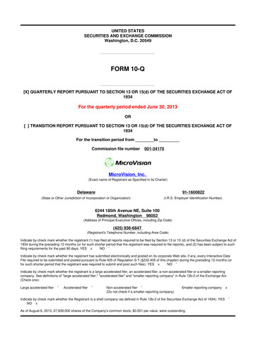 Thumbnail MicroVision 10-Q Quarterly Report FY2013 