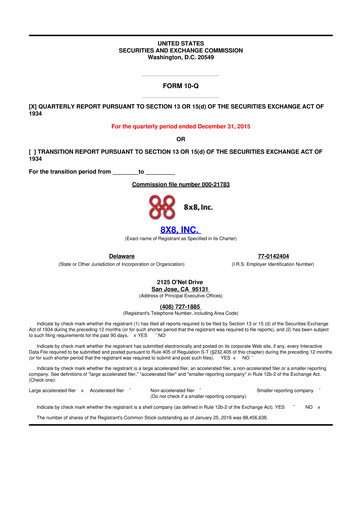 Thumbnail 8x8
 10-Q Quarterly Report FY2016 