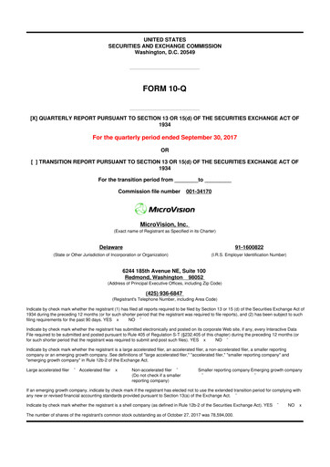 Thumbnail MicroVision 10-Q Quarterly Report FY2017 