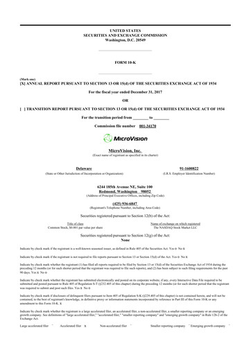 Thumbnail MicroVision 10-K Annual Report 2017