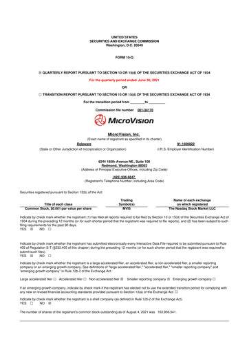 Thumbnail MicroVision 10-Q Quarterly Report FY2021 