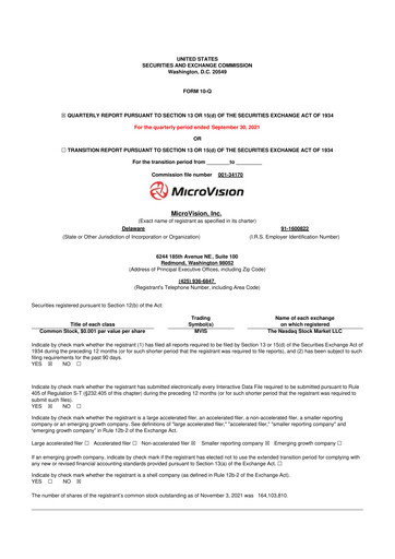 Thumbnail MicroVision 10-Q Quarterly Report FY2021 