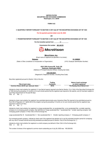 Thumbnail MicroVision 10-Q Quarterly Report FY2022 
