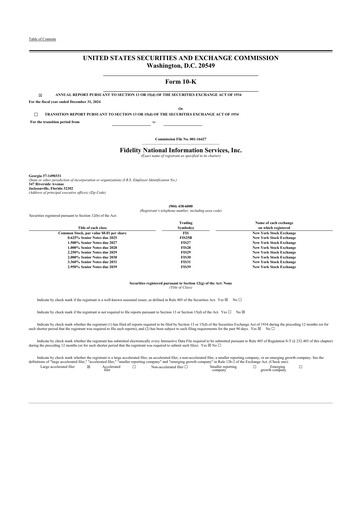 Thumbnail Fidelity National Information Services 10-K Annual Report 2024