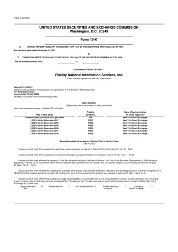 Thumbnail Fidelity National Information Services 10-K Annual Report 2025