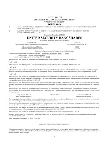 Thumbnail United Security Bancshares 10-K Annual Report 2023