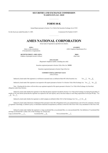 Thumbnail Ames National Corp. 10-K Annual Report 