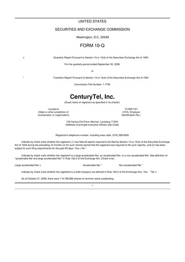 Vorschaubild Lumen Technologies 10-Q Quartalsbericht  