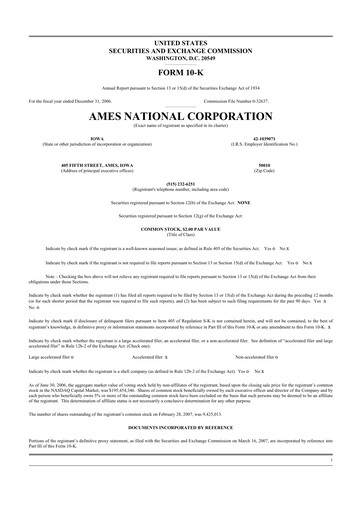 Thumbnail Ames National Corp. 10-K Annual Report 