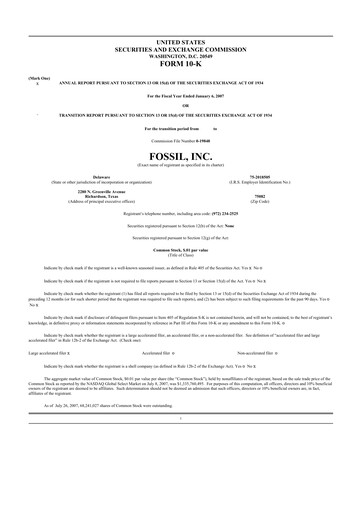 Vorschaubild Fossil Group 10-K Jahresbericht 