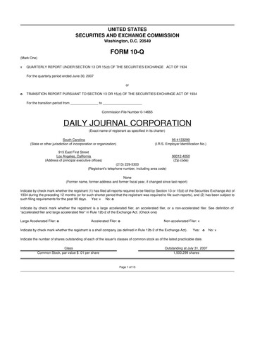 Thumbnail Daily Journal 10-Q Quarterly Report FY 